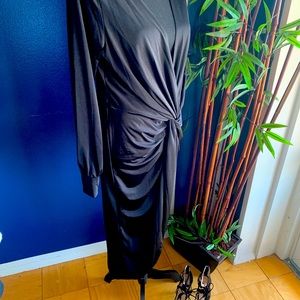 BLACK Twist Front Plunge Dress -Size US 12